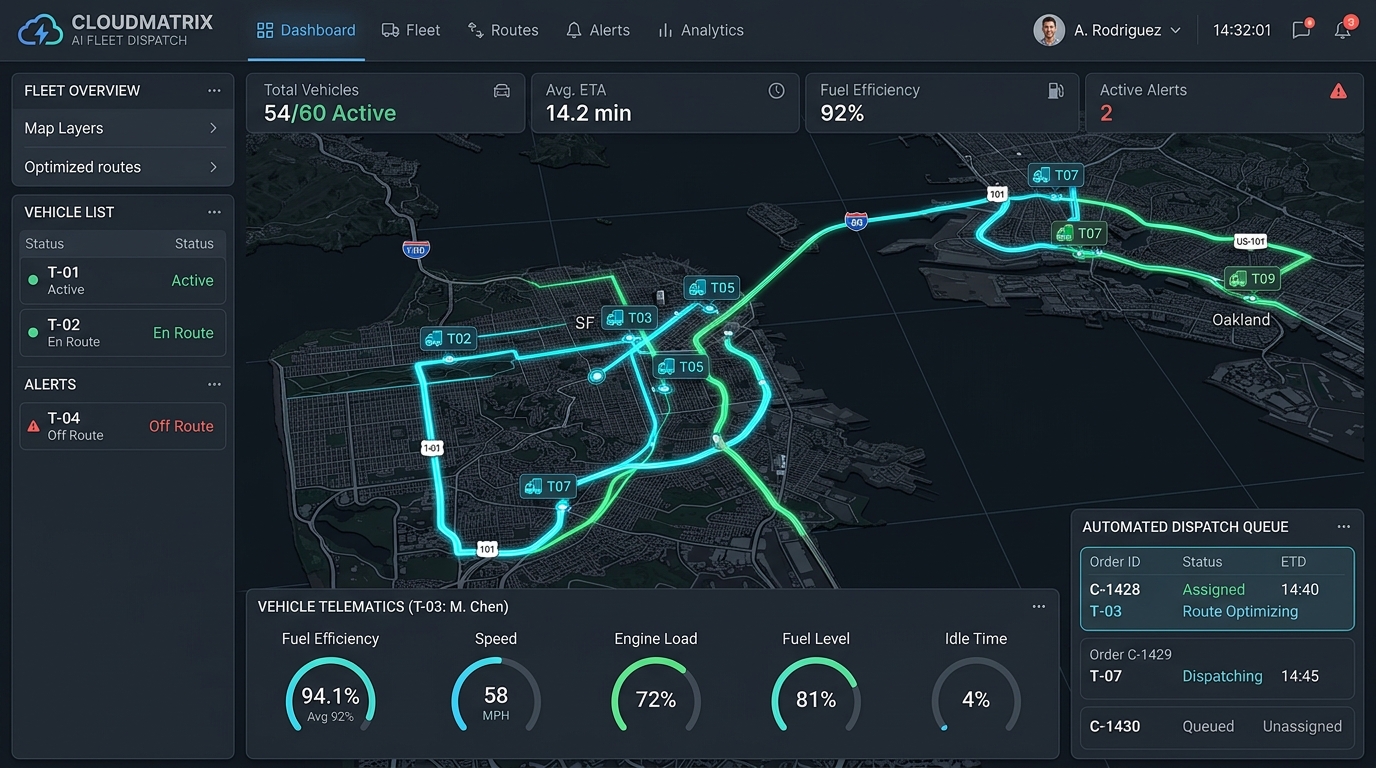 CloudMatrix Fleet & Dispatch AI