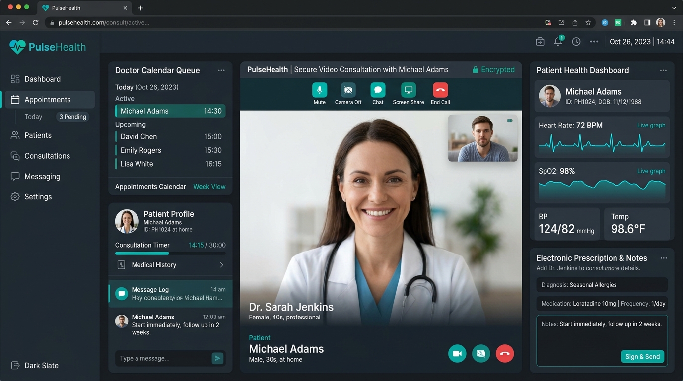 PulseHealth Telemedicine App